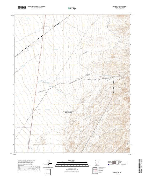 US Topo 7.5-minute map for Florence NE AZ