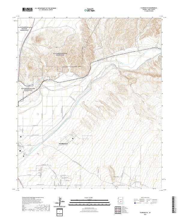 US Topo 7.5-minute map for Florence SE AZ