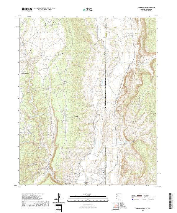 US Topo 7.5-minute map for Fort Defiance AZNM