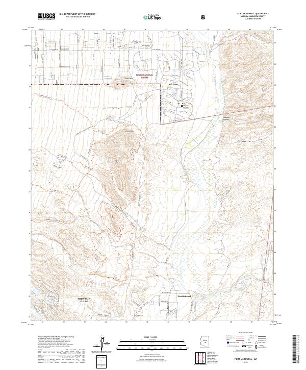 Us Topo 7.5-minute Map For Fort Mcdowell Az – American Map Store