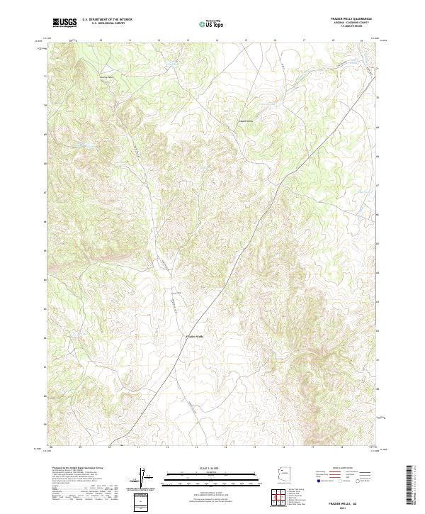 US Topo 7.5-minute map for Frazier Wells AZ