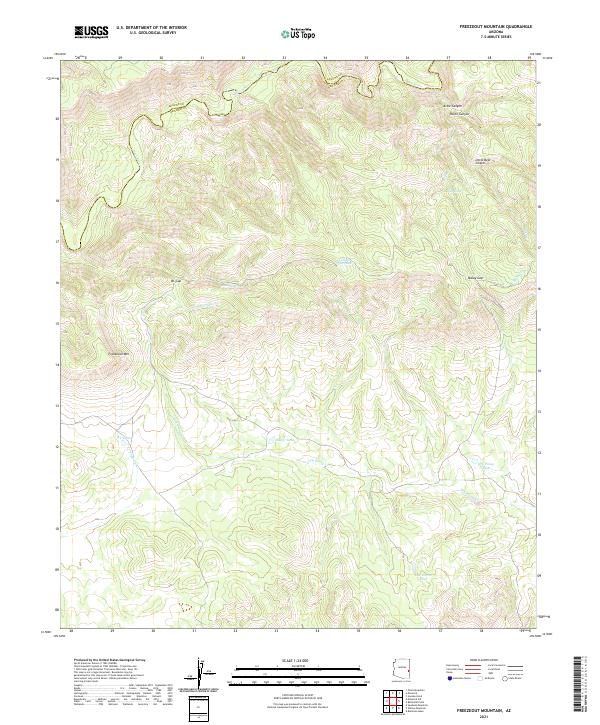 US Topo 7.5-minute map for Freezeout Mountain AZ