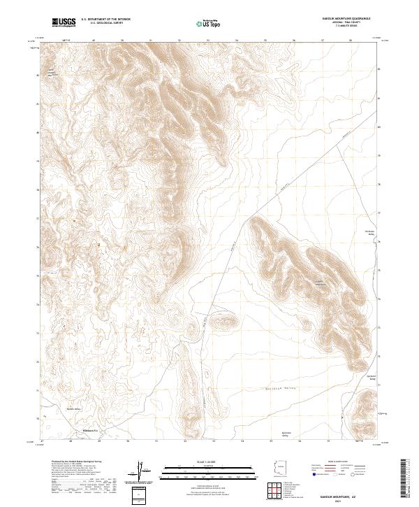 US Topo 7.5-minute map for Gakolik Mountains AZ