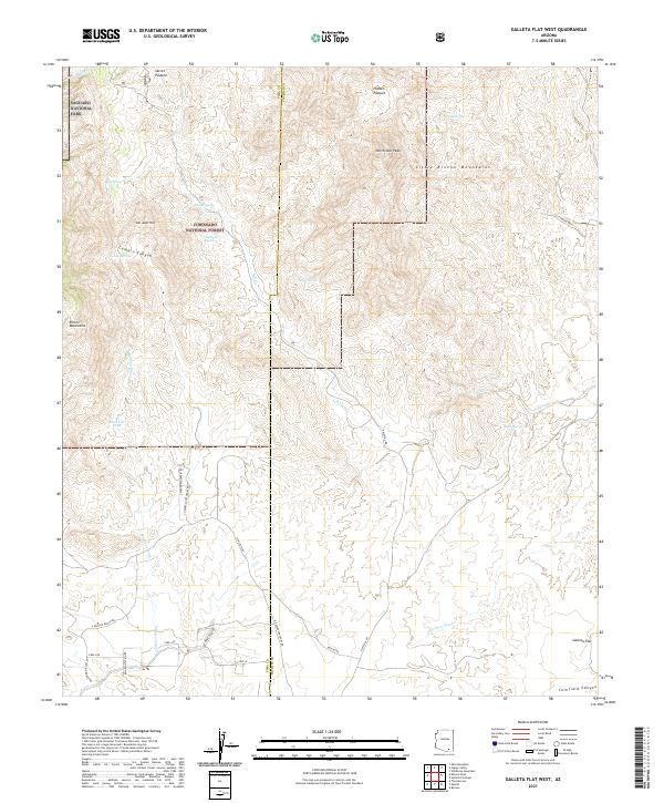 US Topo 7.5-minute map for Galleta Flat West AZ