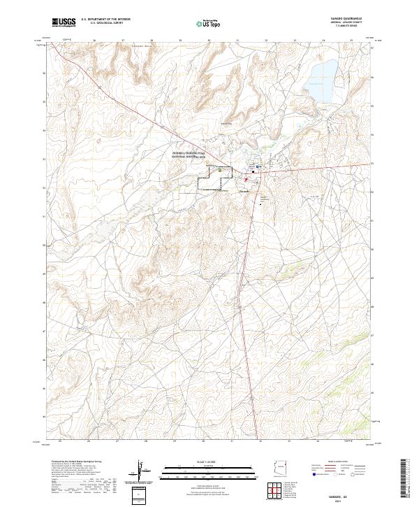 US Topo 7.5-minute map for Ganado AZ