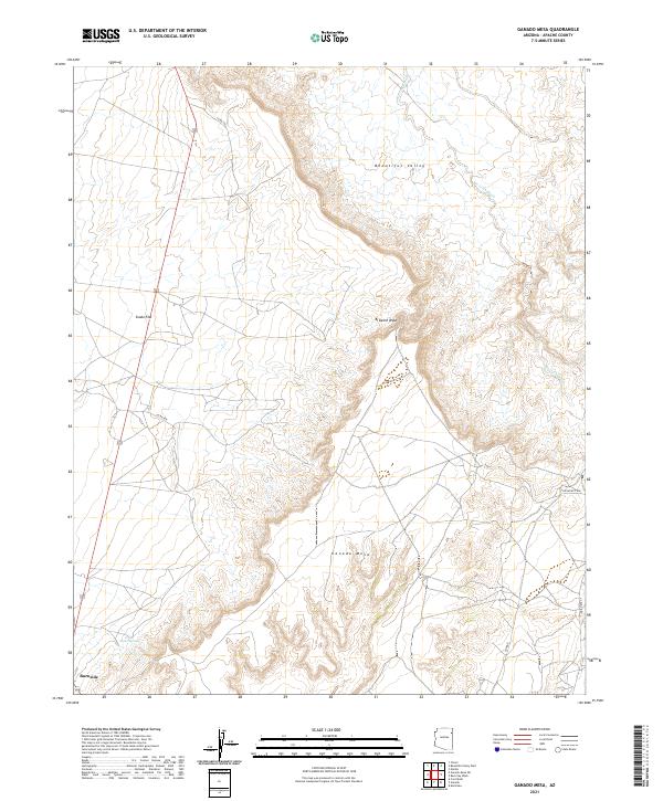 US Topo 7.5-minute map for Ganado Mesa AZ