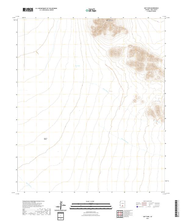 US Topo 7.5-minute map for Gap Tank AZ