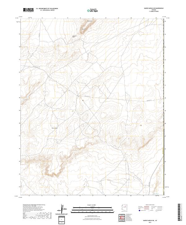 US Topo 7.5-minute map for Garces Mesas NE AZ