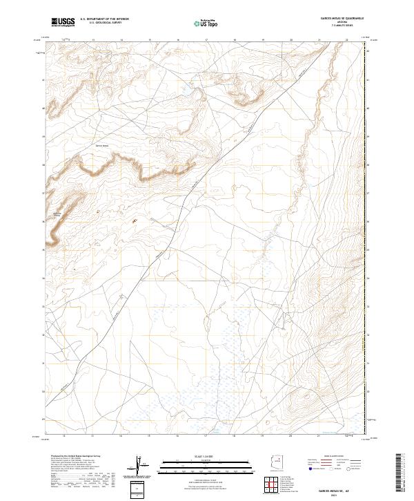 US Topo 7.5-minute map for Garces Mesas SE AZ