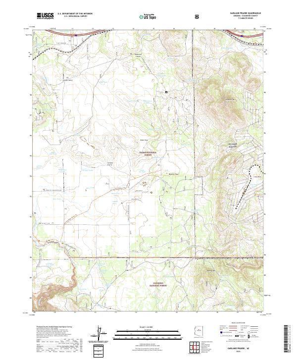 US Topo 7.5-minute map for Garland Prairie AZ