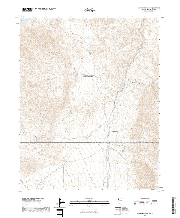 US Topo 7.5-minute map for Garnet Mountain NW AZ