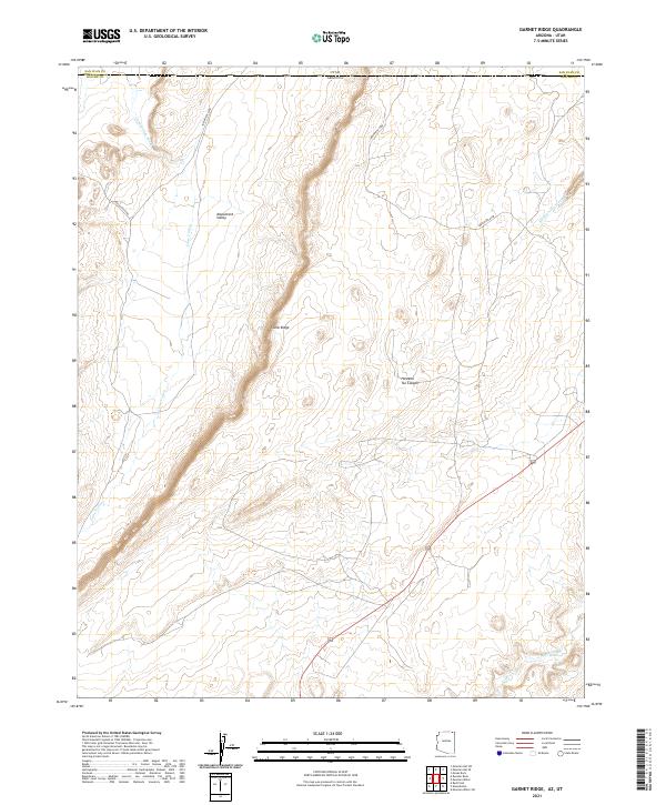 US Topo 7.5-minute map for Garnet Ridge AZUT