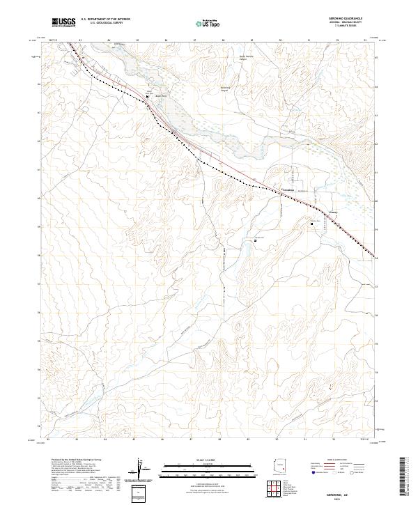 US Topo 7.5-minute map for Geronimo AZ