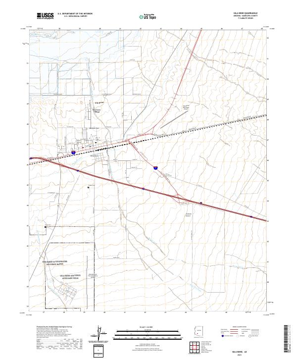 US Topo 7.5-minute map for Gila Bend AZ