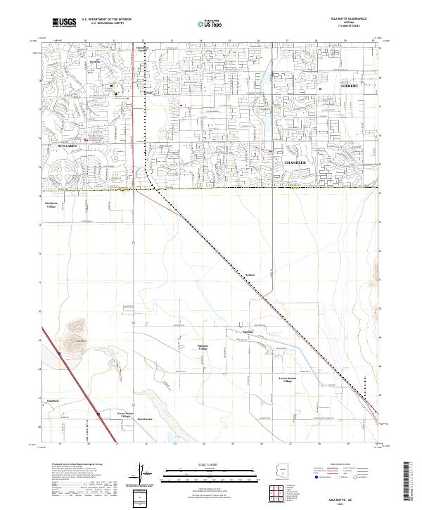 US Topo 7.5-minute map for Gila Butte AZ