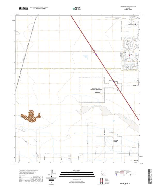 US Topo 7.5-minute map for Gila Butte NW AZ