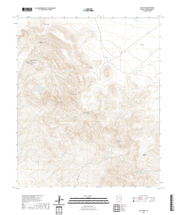 US Topo 7.5-minute map for Gila Peak AZ