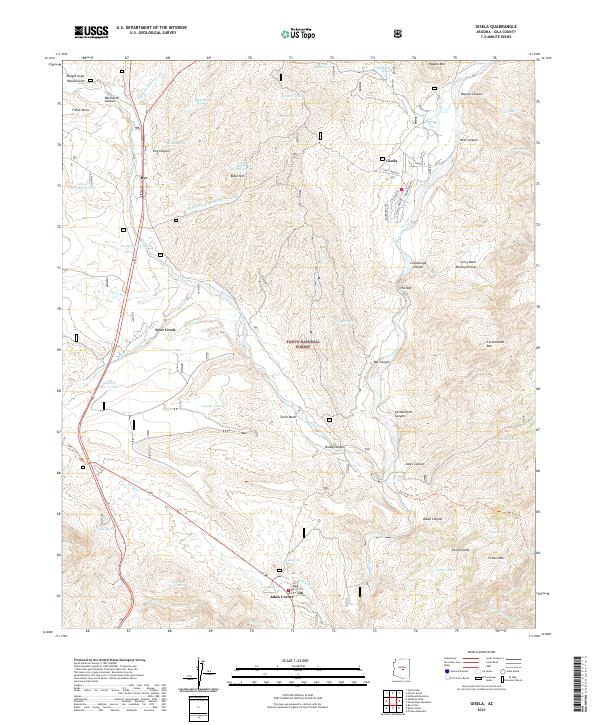 US Topo 7.5-minute map for Gisela AZ