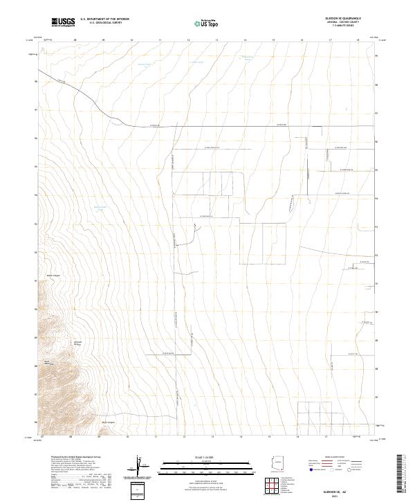 USGS US Topo 7.5-minute map for Gleeson SE AZ 2021