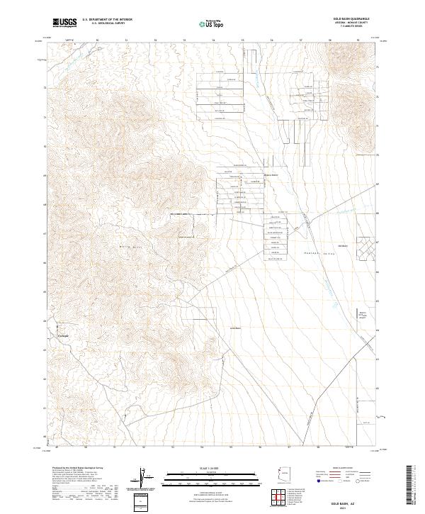 US Topo 7.5-minute map for Gold Basin AZ