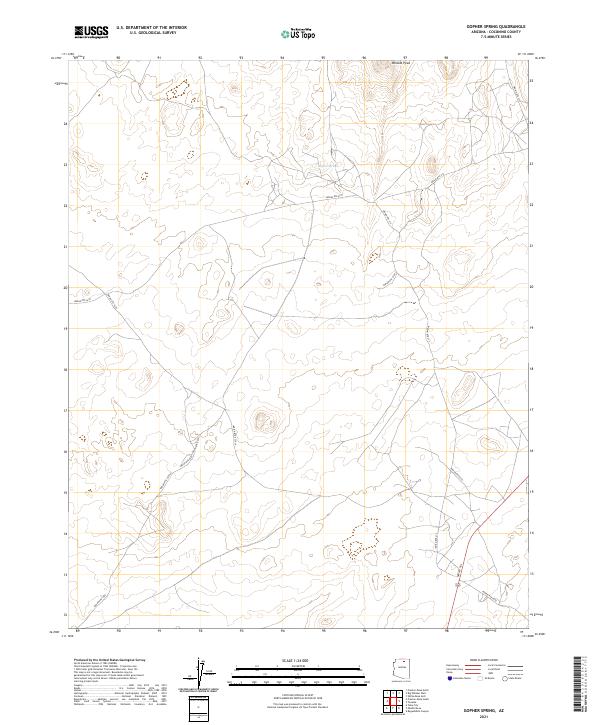 US Topo 7.5-minute map for Gopher Spring AZ