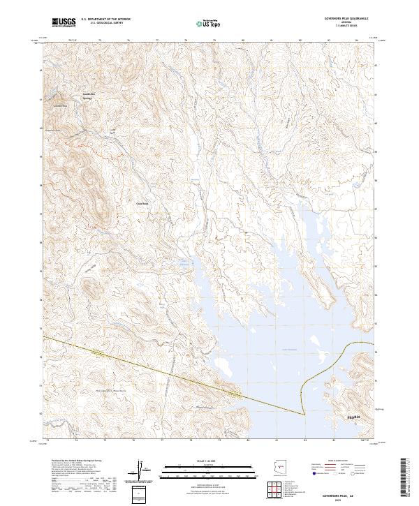 US Topo 7.5-minute map for Governors Peak AZ