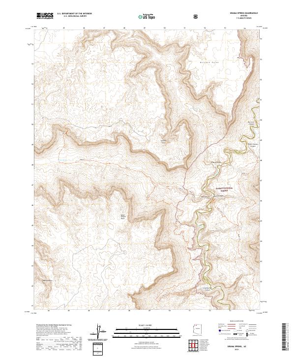 US Topo 7.5-minute map for Grama Spring AZ