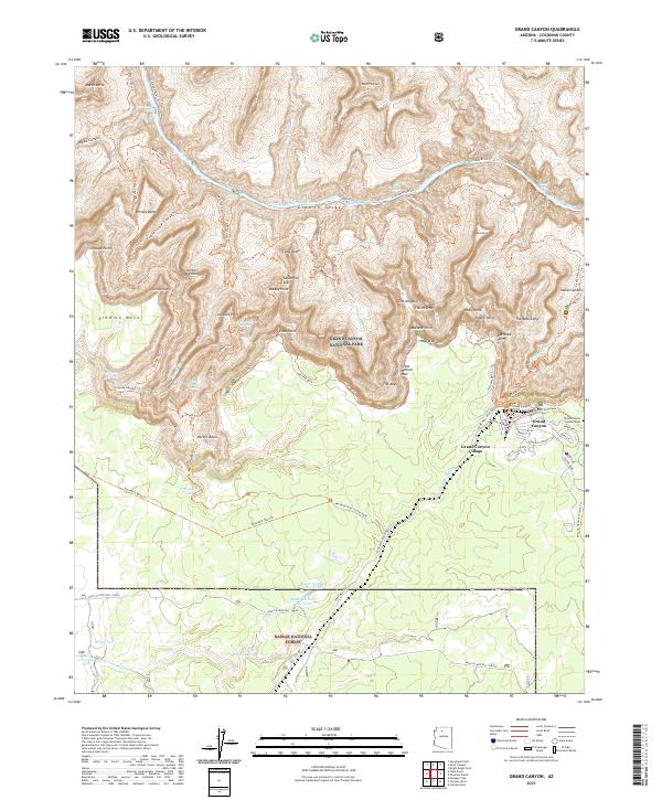 US Topo 7.5-minute map for Grand Canyon AZ