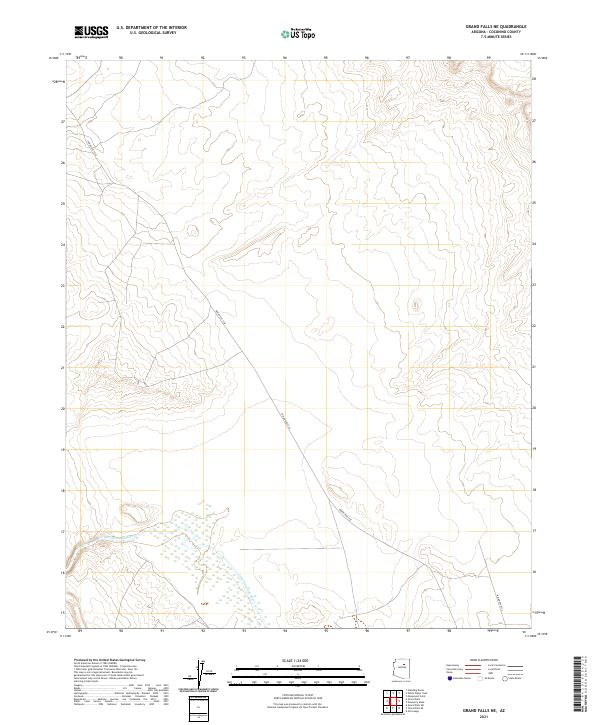 US Topo 7.5-minute map for Grand Falls NE AZ