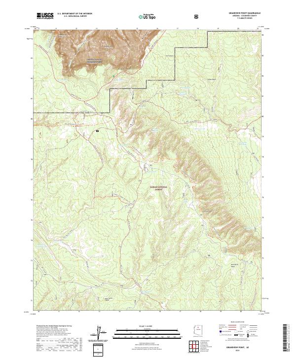 US Topo 7.5-minute map for Grandview Point AZ