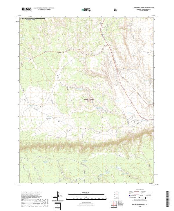 US Topo 7.5-minute map for Grandview Point NE AZ