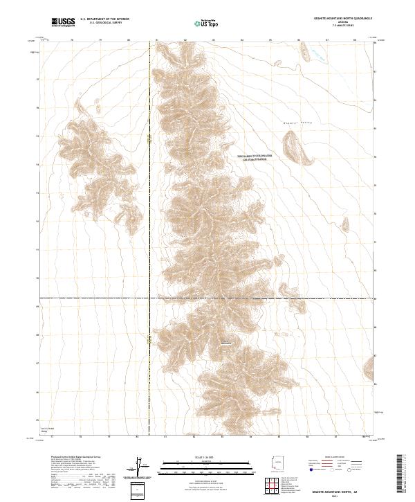 US Topo 7.5-minute map for Granite Mountains North AZ