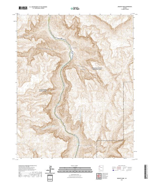 US Topo 7.5-minute map for Granite Park AZ