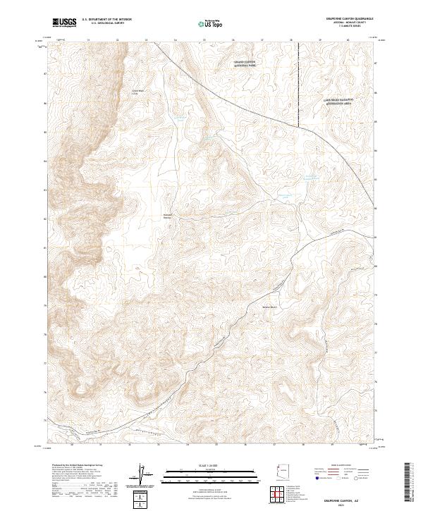 US Topo 7.5-minute map for Grapevine Canyon AZ