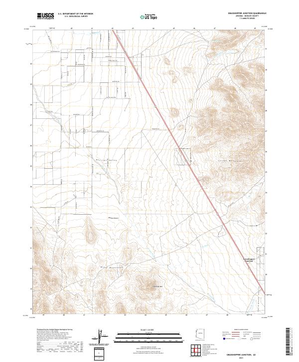 US Topo 7.5-minute map for Grasshopper Junction AZ