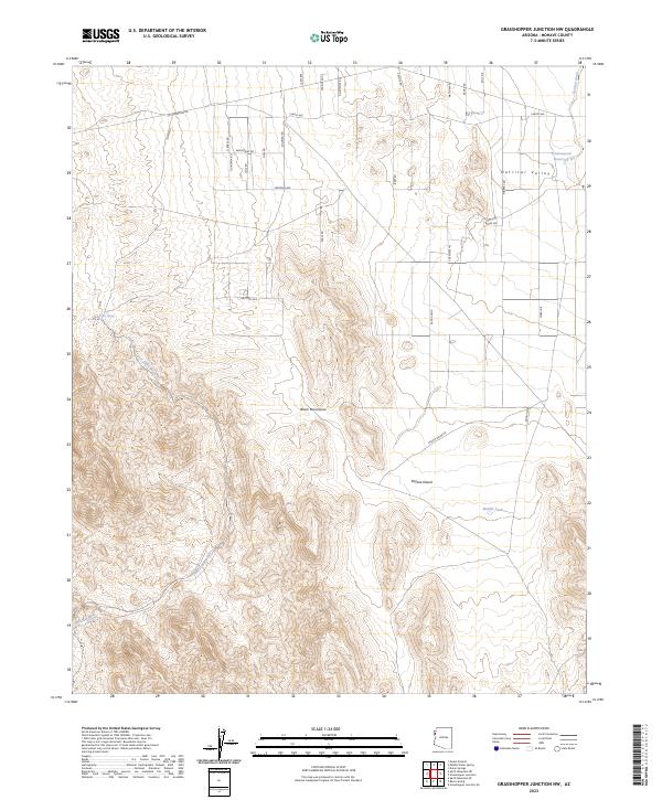 US Topo 7.5-minute map for Grasshopper Junction NW AZ