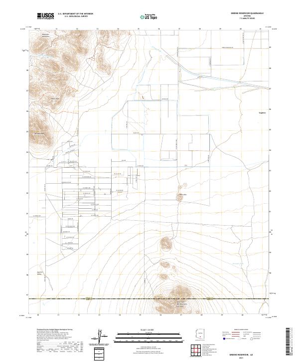 US Topo 7.5-minute map for Greene Reservoir AZ