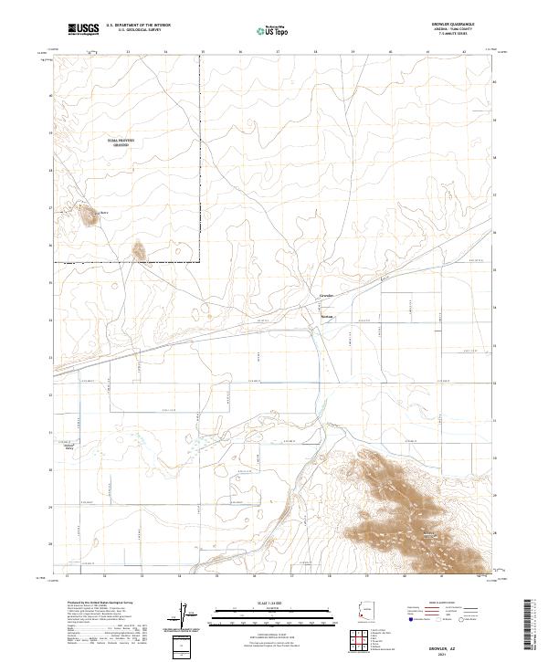 US Topo 7.5-minute map for Growler AZ