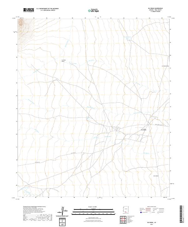 US Topo 7.5-minute map for Gu Oidak AZ