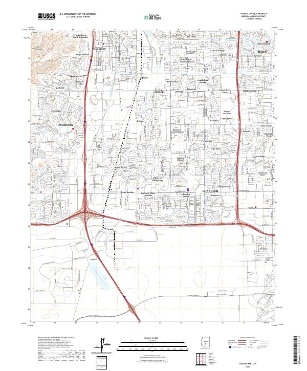 US Topo 7.5-minute map for Guadalupe AZ