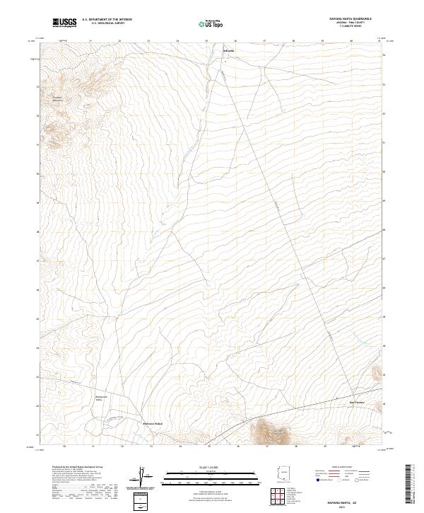 US Topo 7.5-minute map for Haivana Nakya AZ