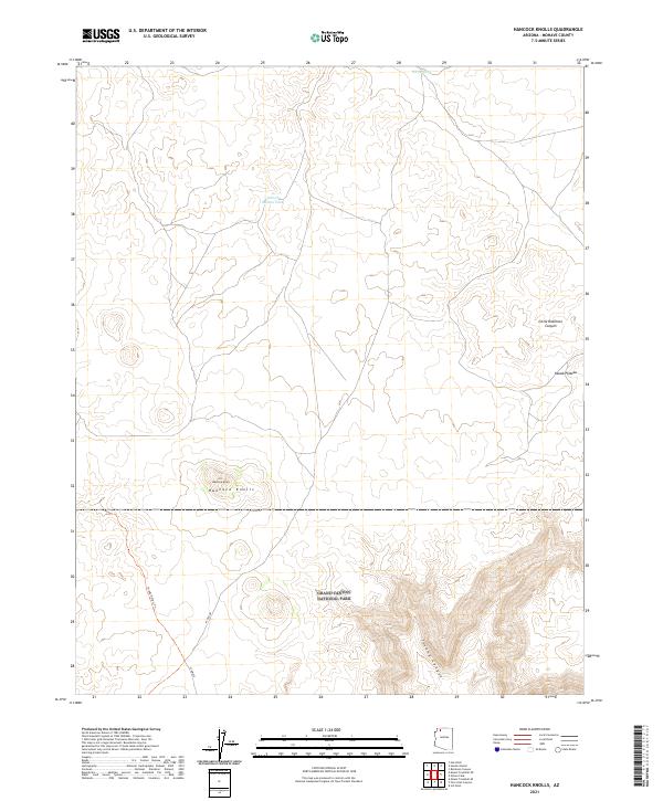 US Topo 7.5-minute map for Hancock Knolls AZ