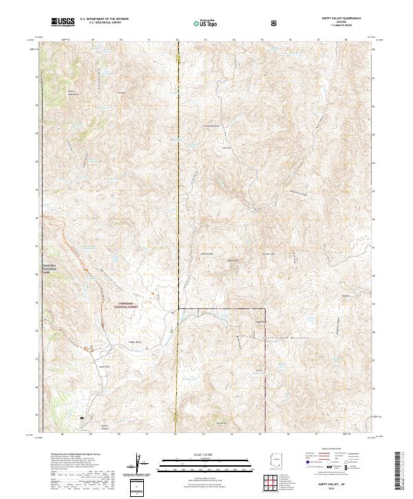 US Topo 7.5-minute map for Happy Valley AZ