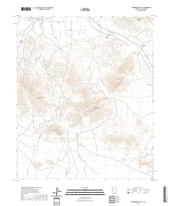 US Topo 7.5-minute map for Harrisburg Valley AZ