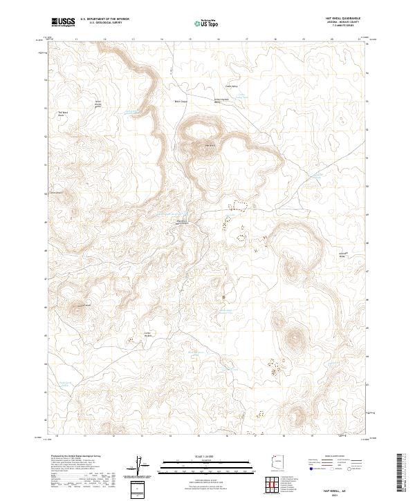 US Topo 7.5-minute map for Hat Knoll AZ