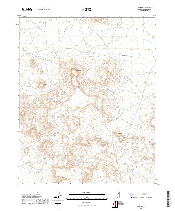 US Topo 7.5-minute map for Hauke Mesa AZ