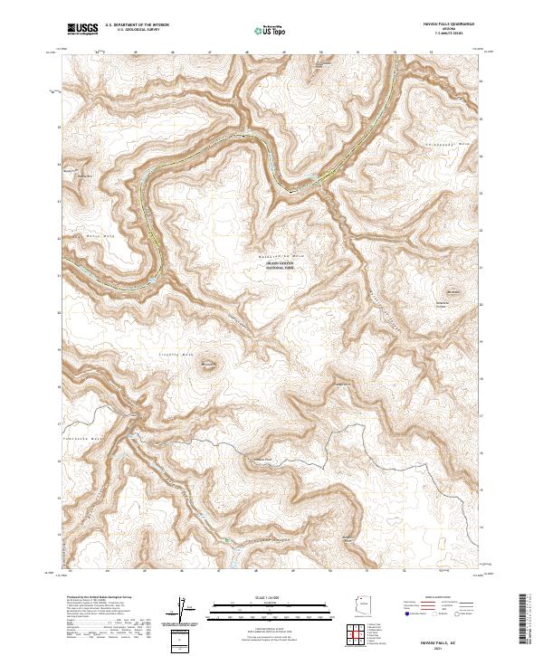 US Topo 7.5-minute map for Havasu Falls AZ