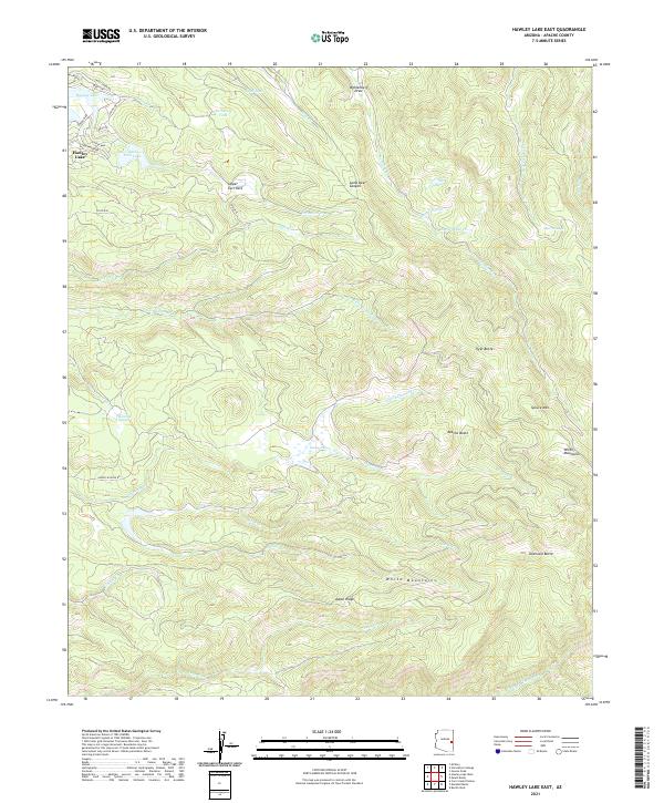 US Topo 7.5-minute map for Hawley Lake East AZ