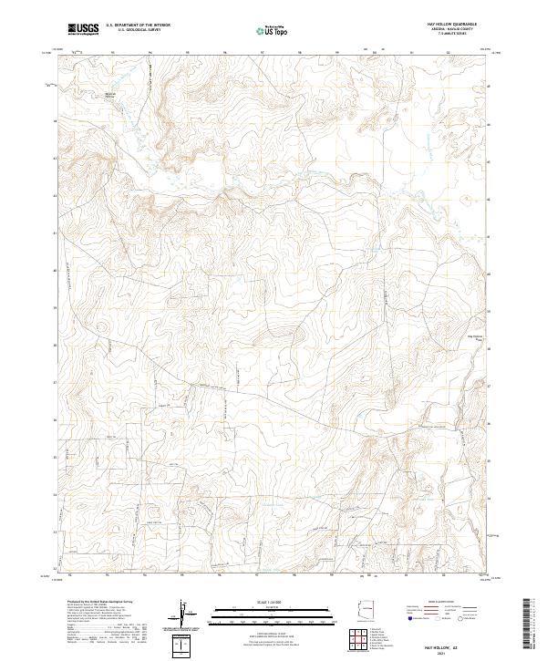 US Topo 7.5-minute map for Hay Hollow AZ