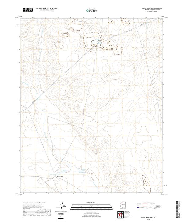 US Topo 7.5-minute map for Hazen Hole Tank AZ